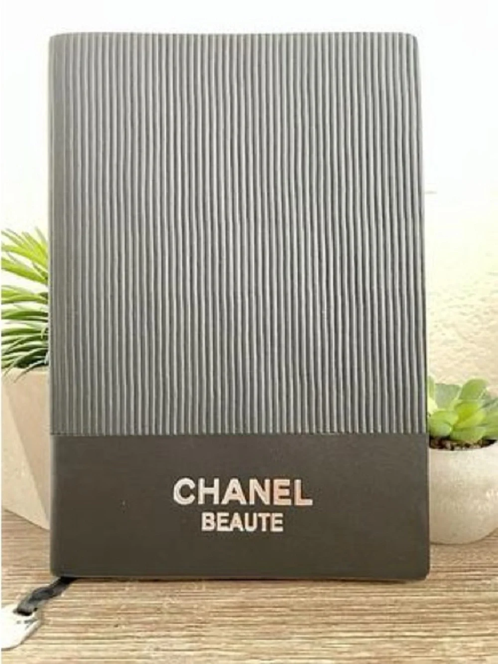 Chanel BEAUTE Black Soft Cover Notebook with Bookmark NEW